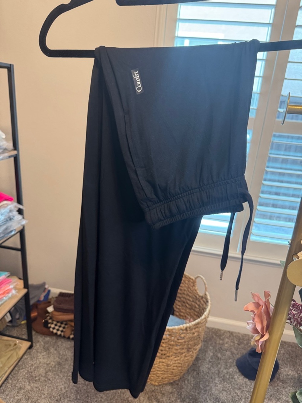 Black Comfort Drawstring Lounge Pants